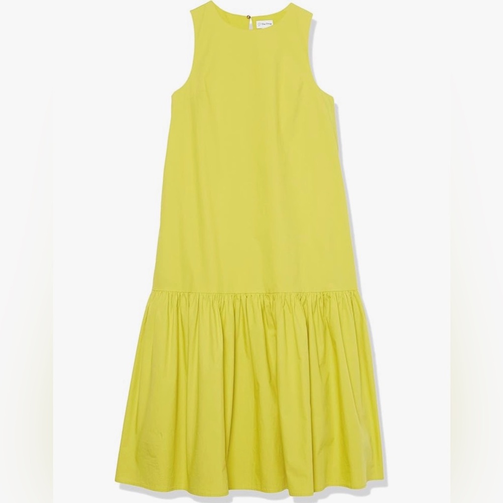 The Drop Womens Ilana Loose Sleeveless Wide-Hem Poplin Maxi Dress
